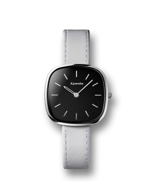TimeSquare28 Noble Black - White Leather