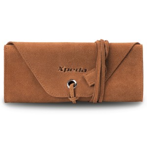 Genuine Suede Leather Watch Roll - Camel